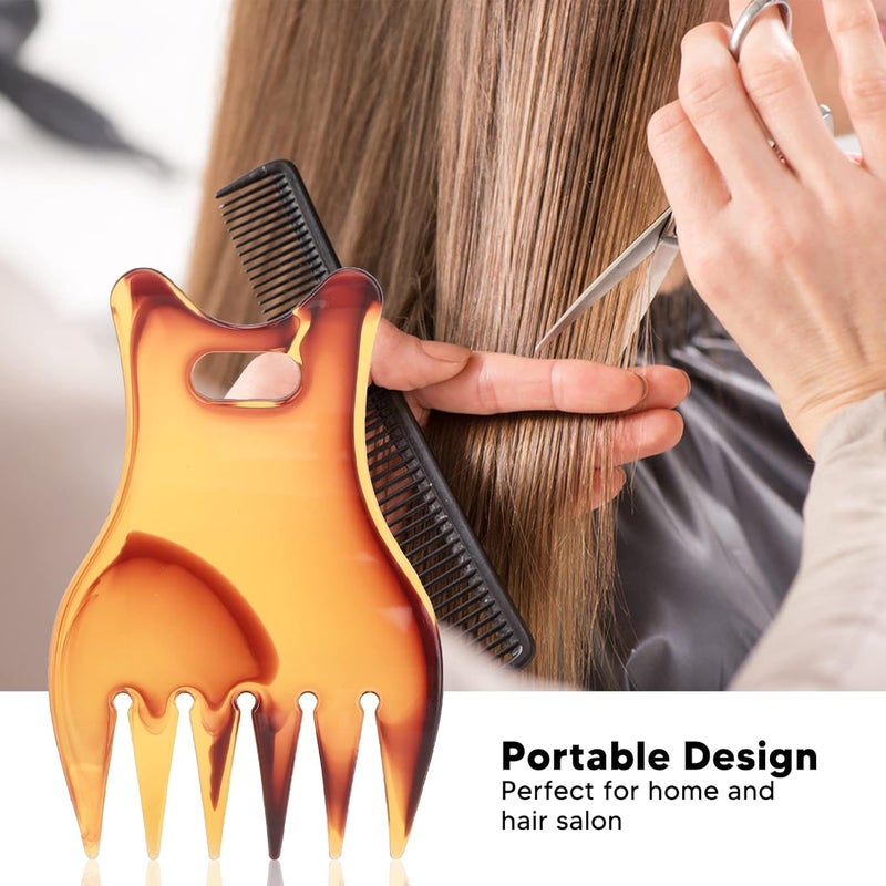 woobles 3pcs Wide Teeth Texture Comb,Texture Comb, Texturizing Comb for Retro Oil Head Slicked Back Hairstyle - Image 5